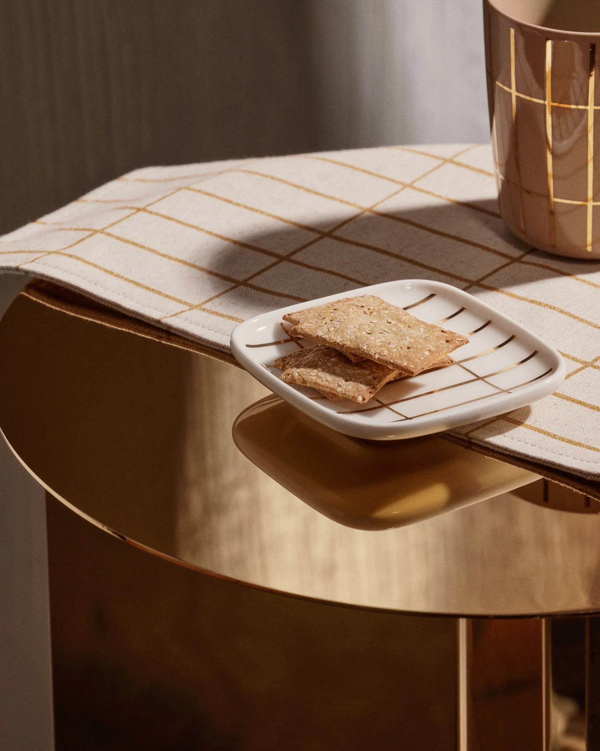 Półmisek Tiilskivi 10x10 cm, White-gold Marimekko