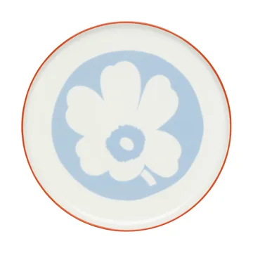 Półmisek Unikko - Biały-light blue-orange red, Ø24 cm - Marimekko