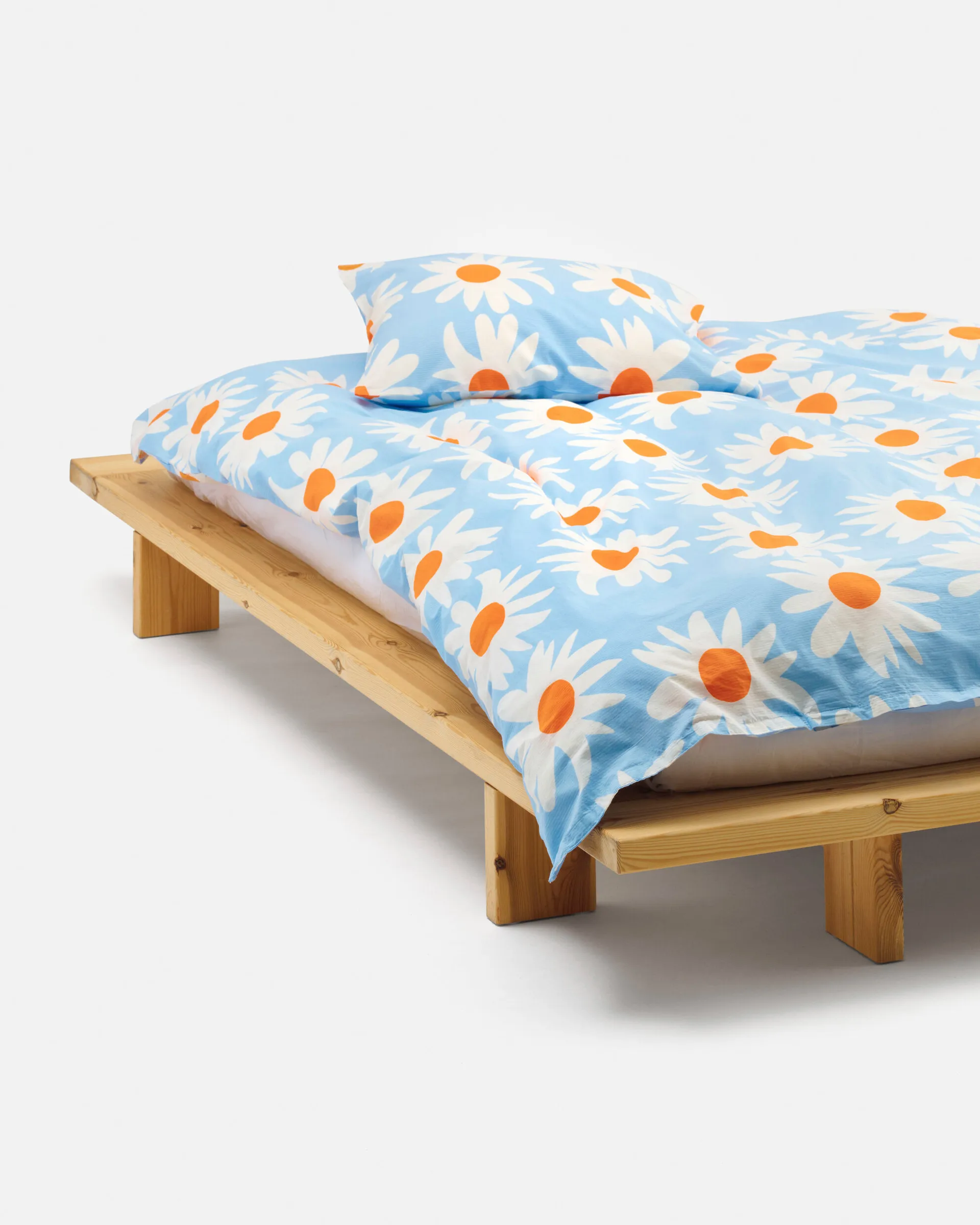 Pościel Rakastaa ei rakasta 240x220 cm, Orange-Off-white-light blue Marimekko