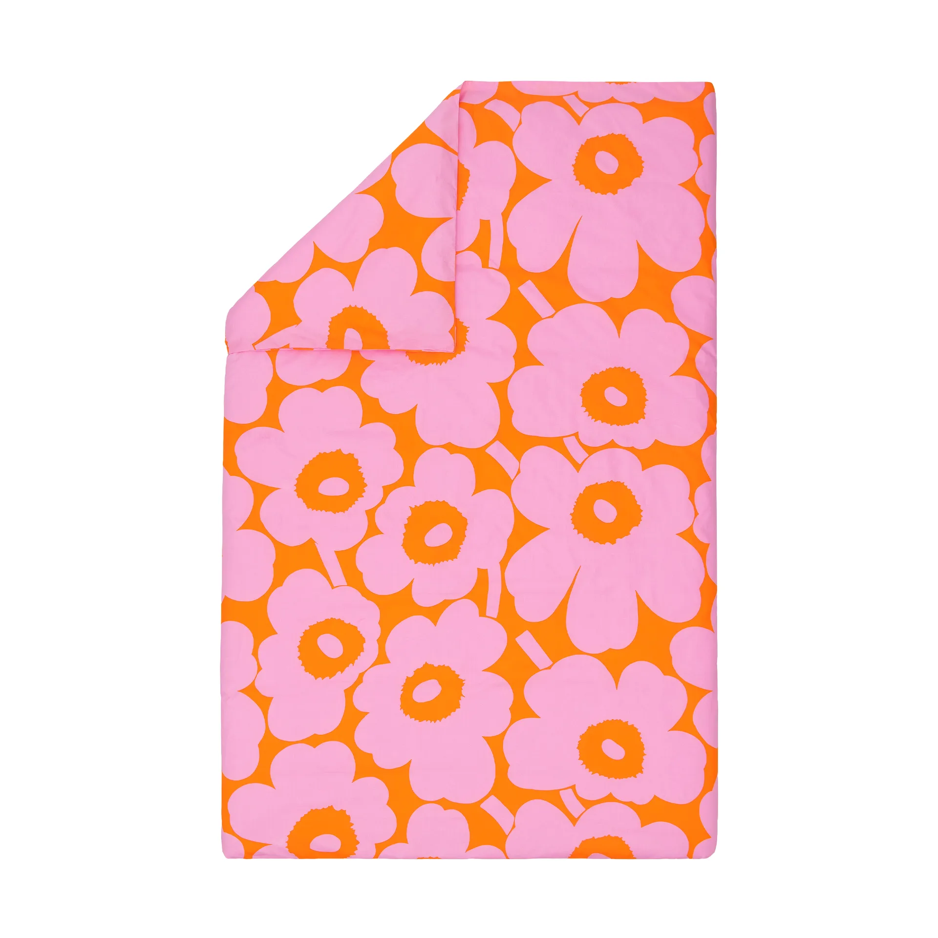 Poszewka na kołdrę Unikko 150x210 cm, Orange-pink Marimekko