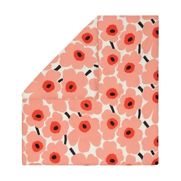 Poszewka na kołdrę Unikko 220x240 cm - Off white-coral-orange red-charcoal - Marimekko