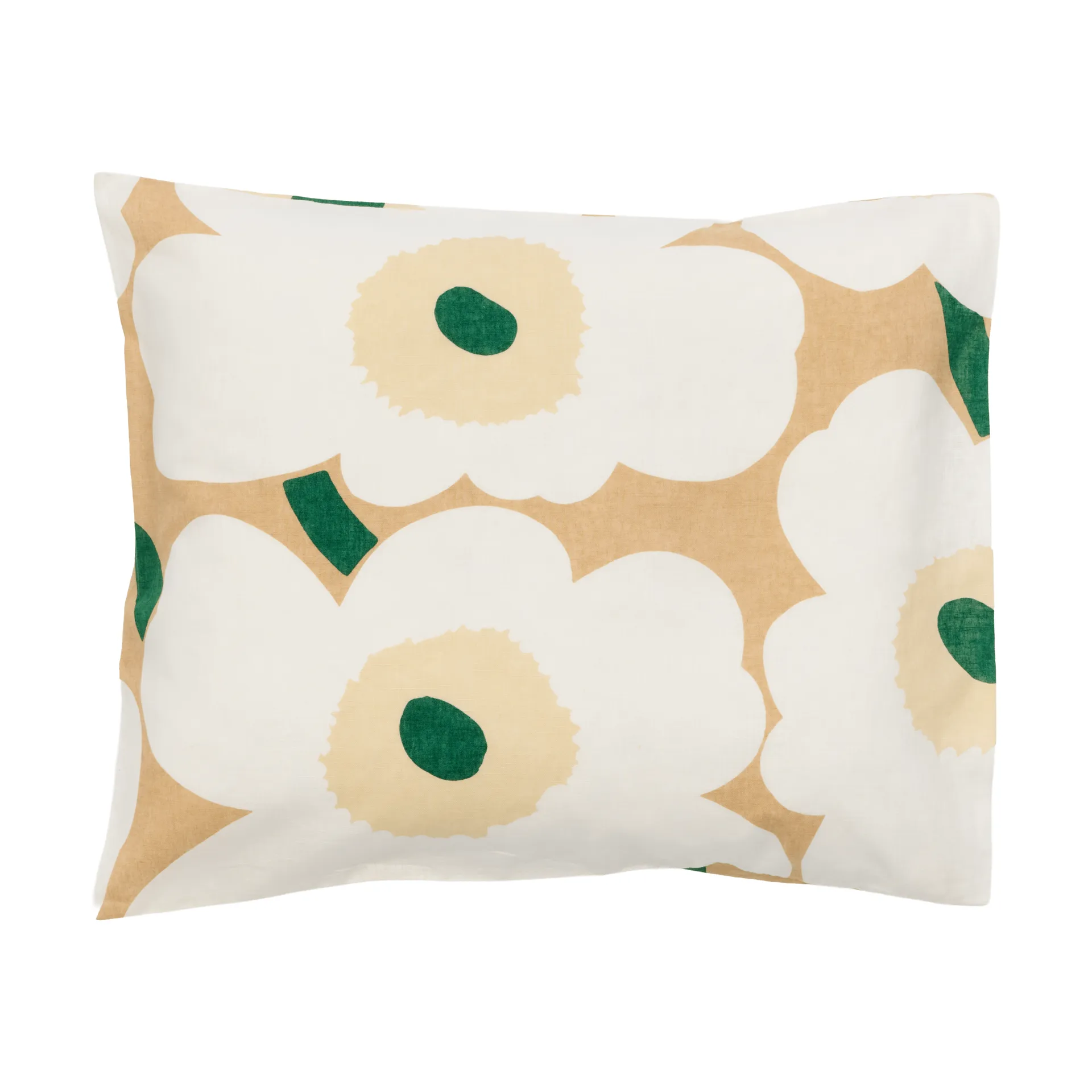 Poszewka na kołdrę Unikko 50x60 cm, Sand-off white-hay-emerald Marimekko