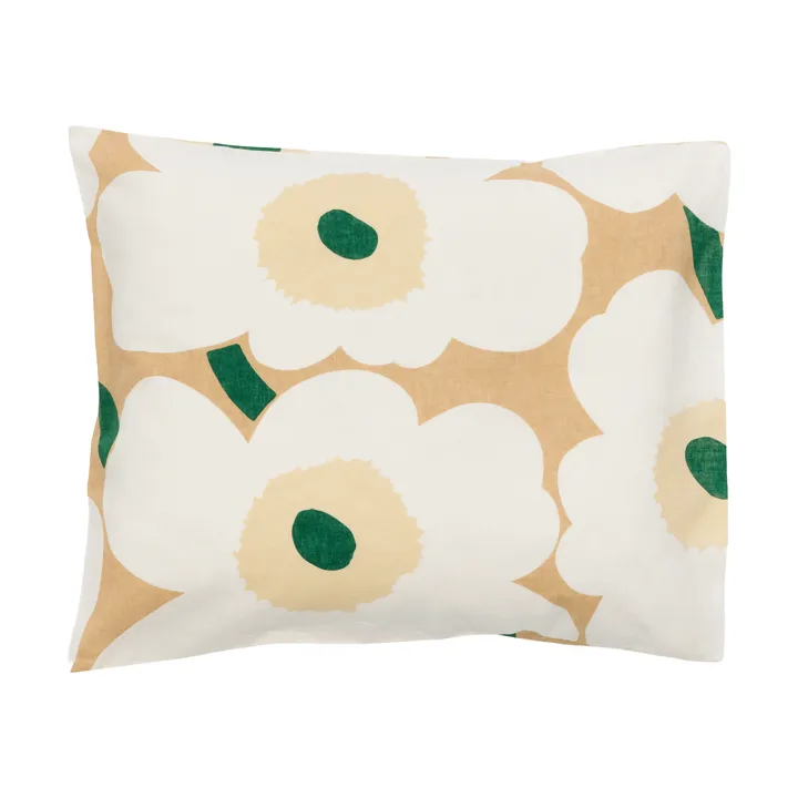 Poszewka na kołdrę Unikko 50x60 cm - Sand-off white-hay-emerald - Marimekko