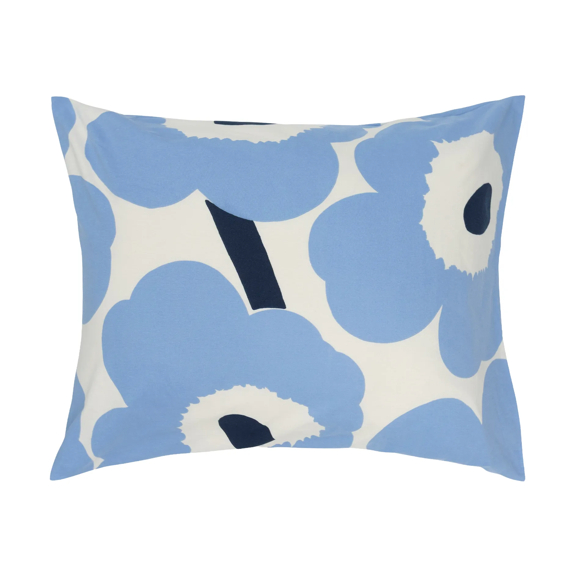 Poszewka na poduszkę jersey Unikko, Off white, light blue, navy, 50x60 cm Marimekko