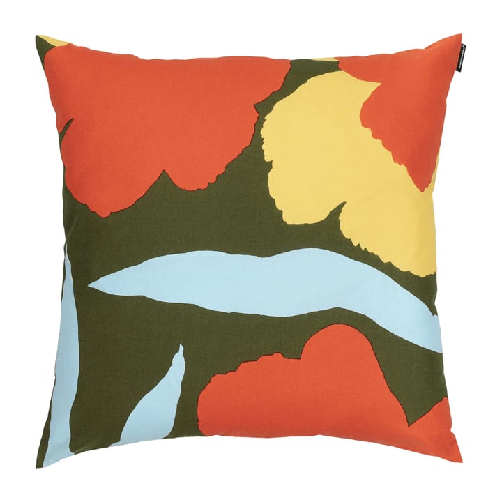 Poszewka na poduszkę Malvikki 45x45 cm, Ciemnozielony-pomarańczowy-żółty Marimekko