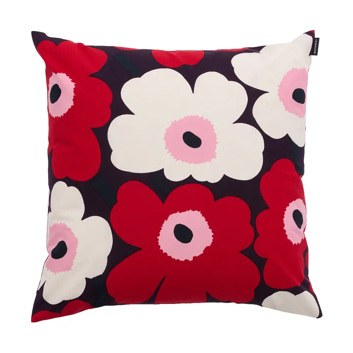 Poszewka na poduszkę Pieni Unikko 50x50 cm - Plum-cranberry-off white-rose - Marimekko