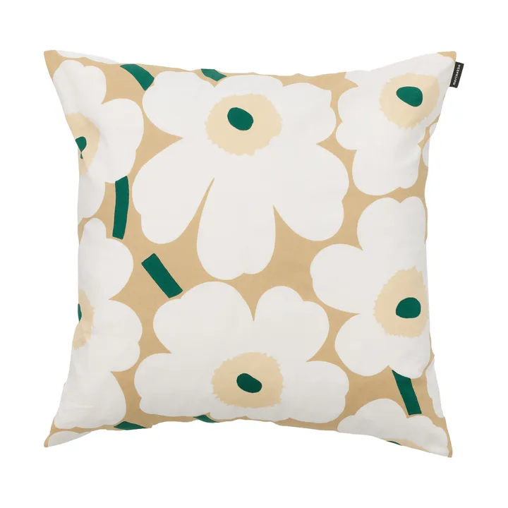 Poszewka na poduszkę Pieni Unikko 50x50 cm - Sand-white-hay-emerald - Marimekko