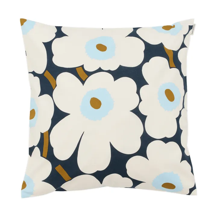 Poszewka na poduszkę Pieni Unikko 50x50cm - Blueberry-white-cold blue - Marimekko