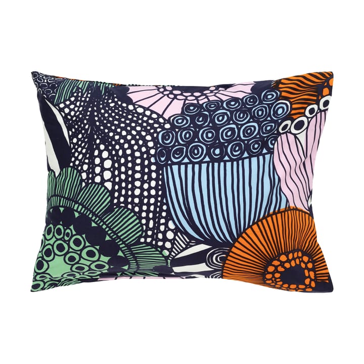 Poszewka na poduszkę Siirtolapuutarha 50x60 cm - White-dark blue-orange - Marimekko