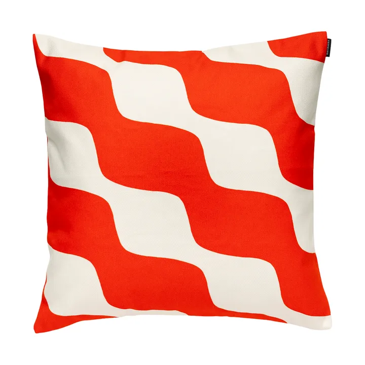 Poszewka na poduszkę Taifuuni - Natural white, orange red, 50x50 cm - Marimekko