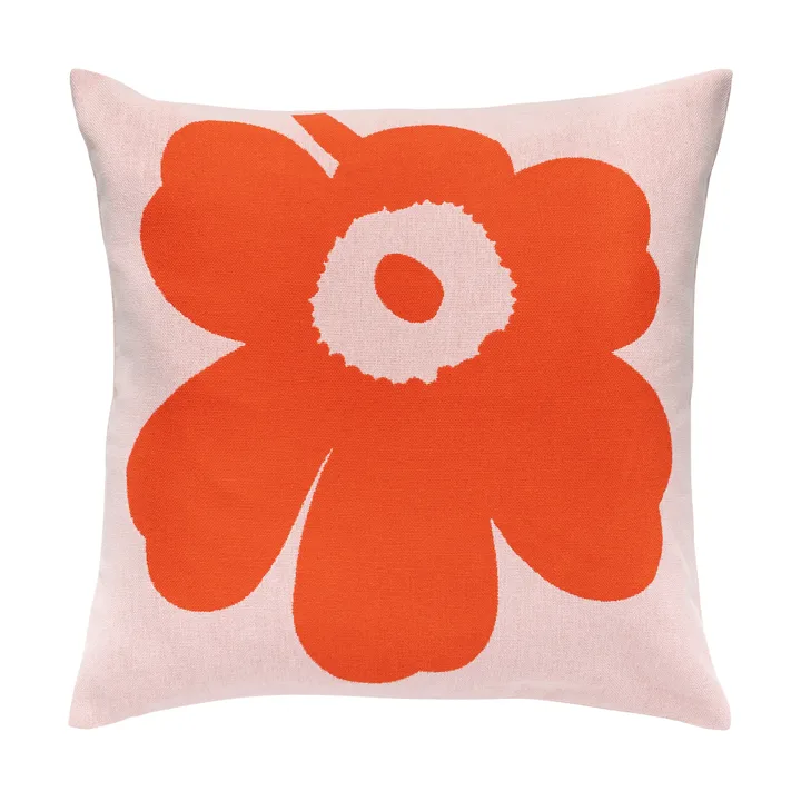 Poszewka na poduszkę Unikko 50x50 cm - Pink, orange red - Marimekko