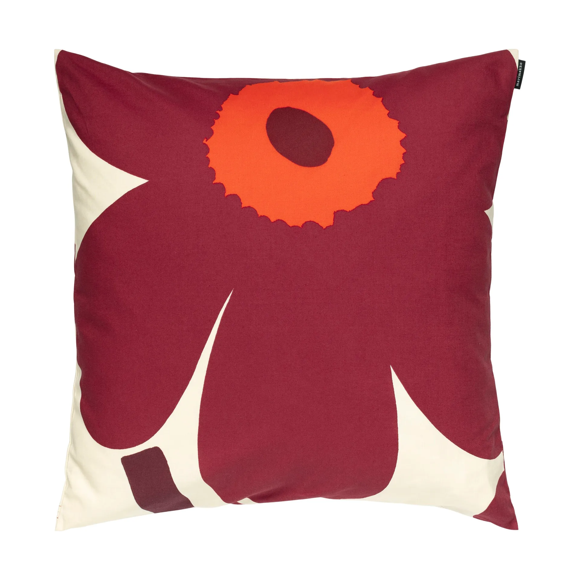 Poszewka na poduszkę Unikko 50x50 cm, Vanilla-burgundy-red Marimekko
