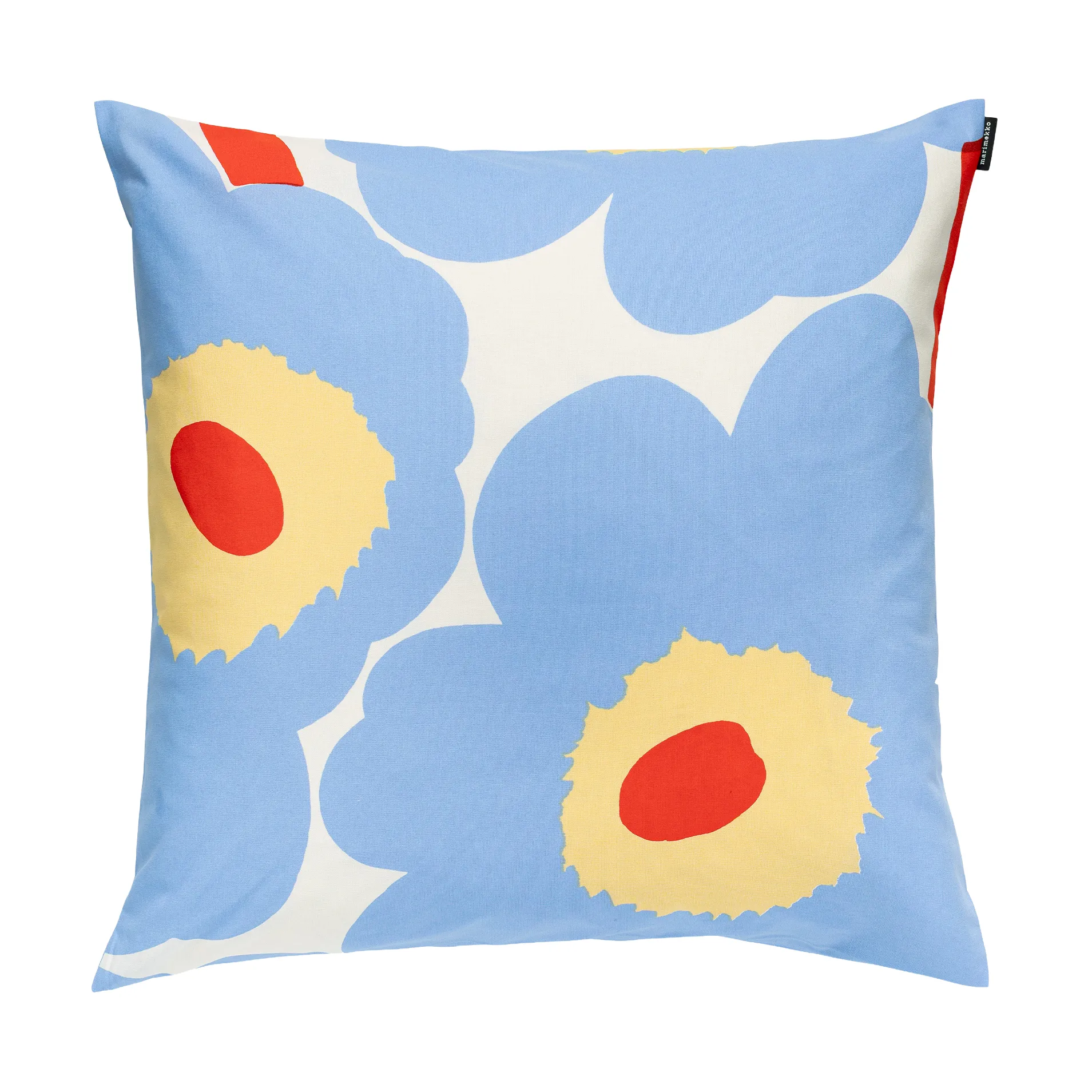 Poszewka na poduszkę Unikko 50x50 cm, White-light blue-orange red-melon Marimekko