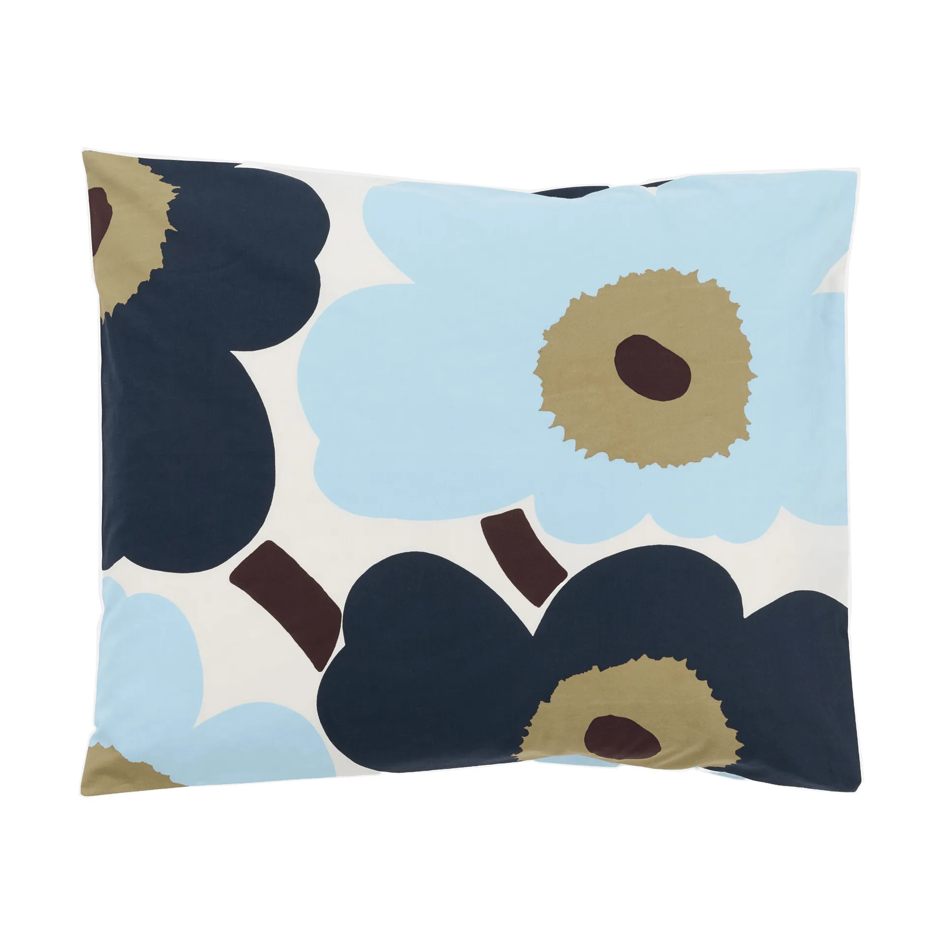 Poszewka na poduszkę Unikko 50x60 cm, Off white-blueberry-cold blue Marimekko