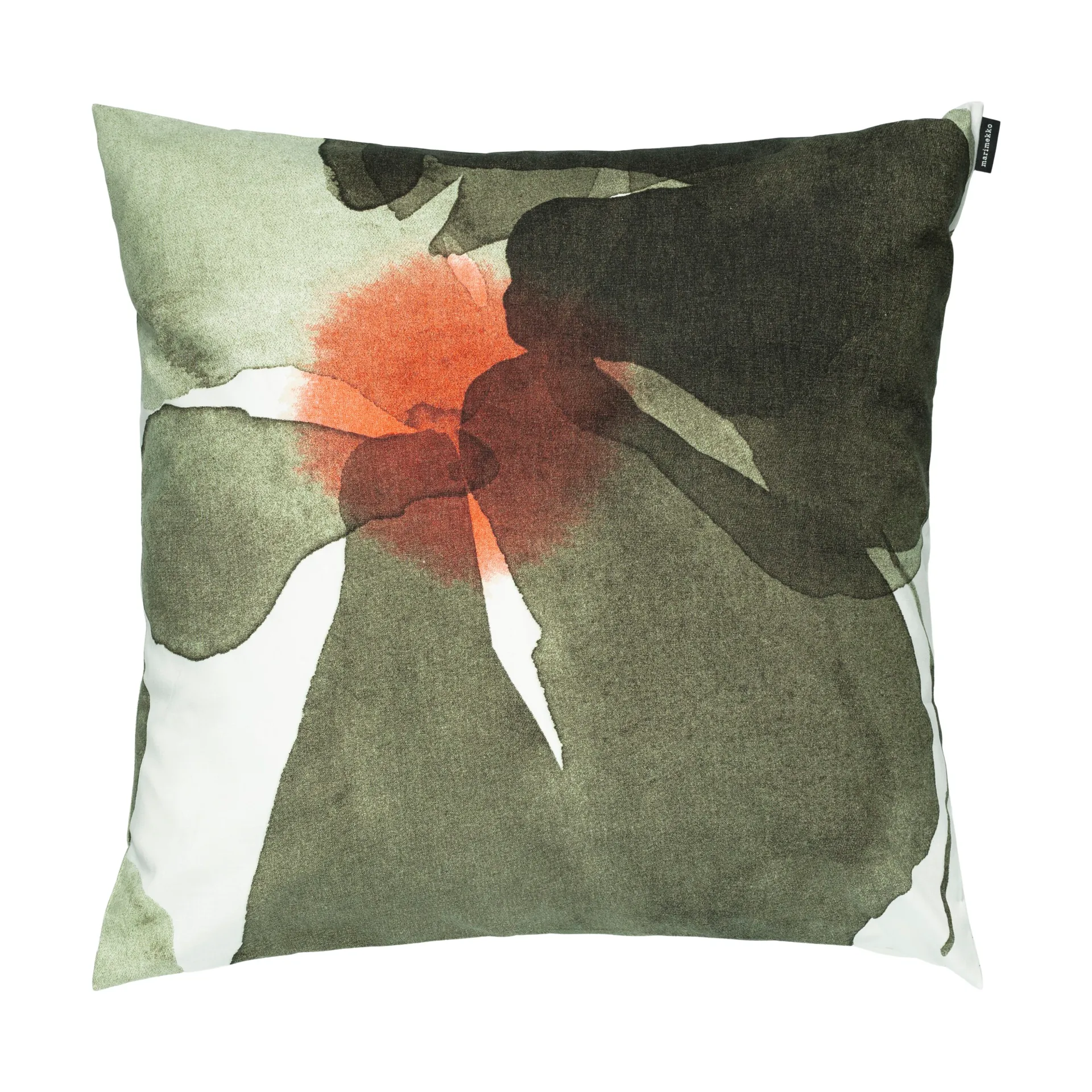 Poszewka na poduszkę Valssi 50x50 cm, Biały-leśny zielony-czerwień pomidorowa Marimekko