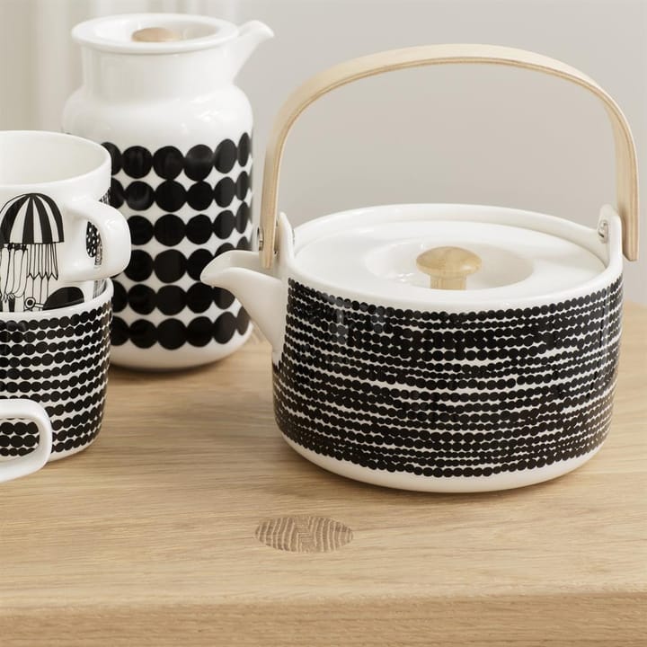 Räsymatto czajniczek - Czarno-biały - Marimekko