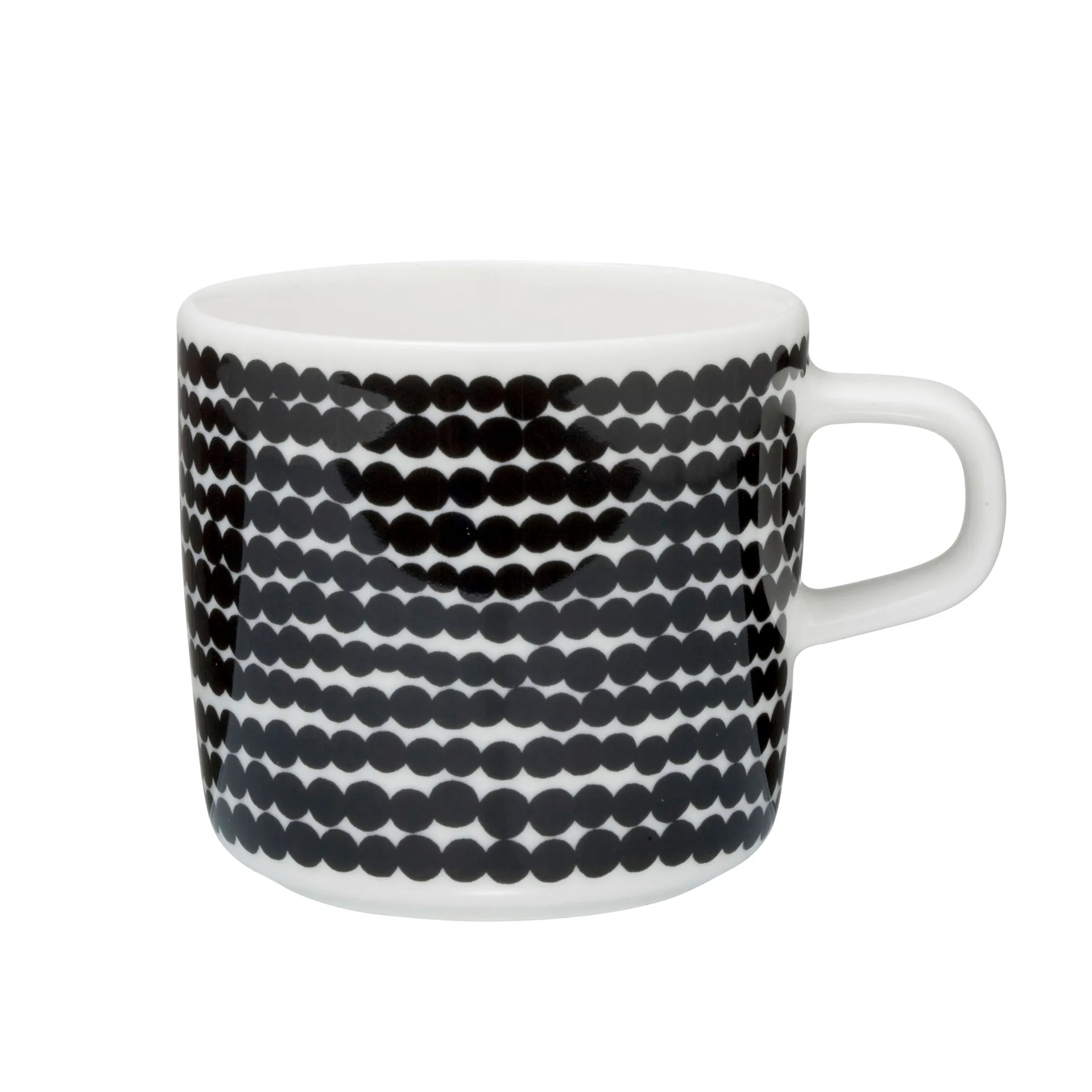 Räsymatto filiżanka do kawy 200 ml, Czarno-biała Marimekko