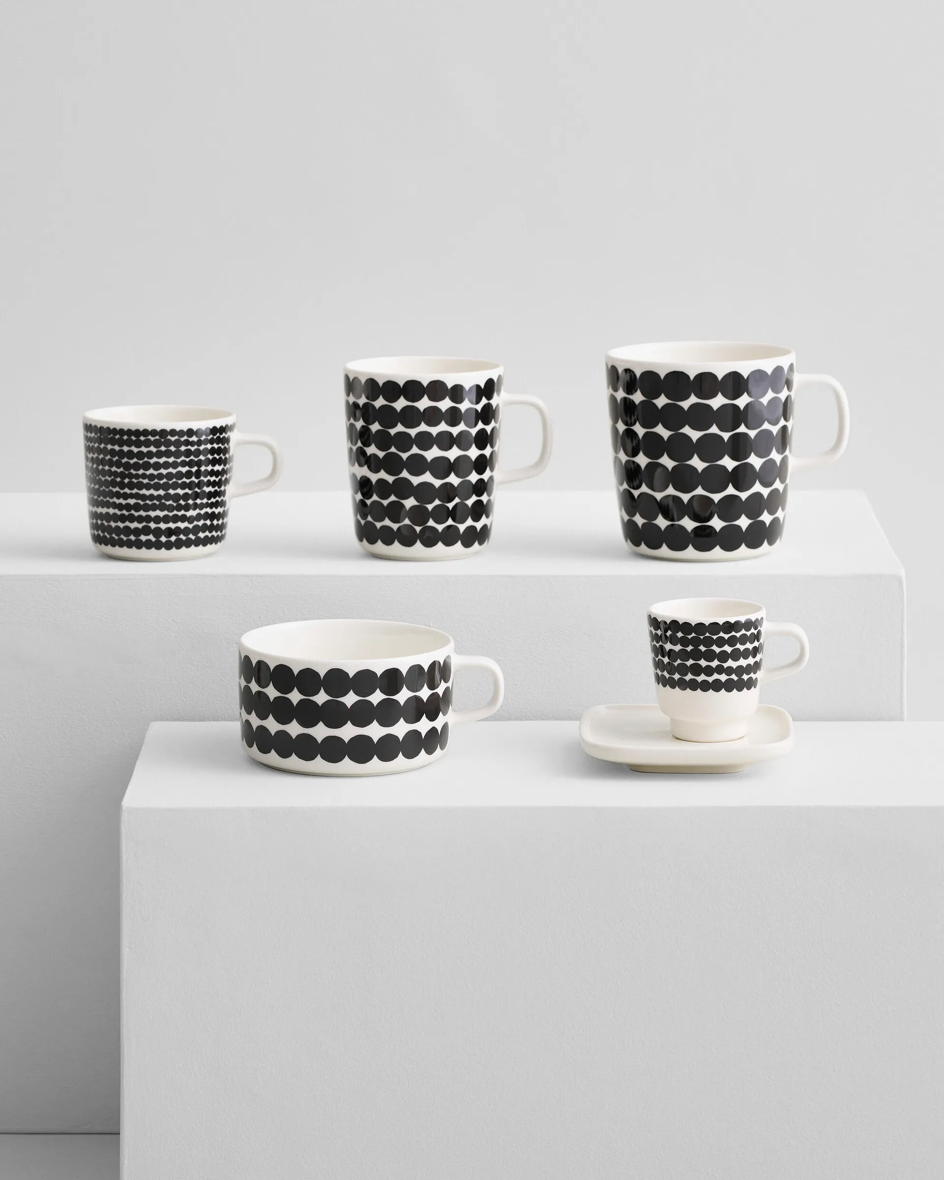 Räsymatto filiżanka do kawy 200 ml, Czarno-biała Marimekko