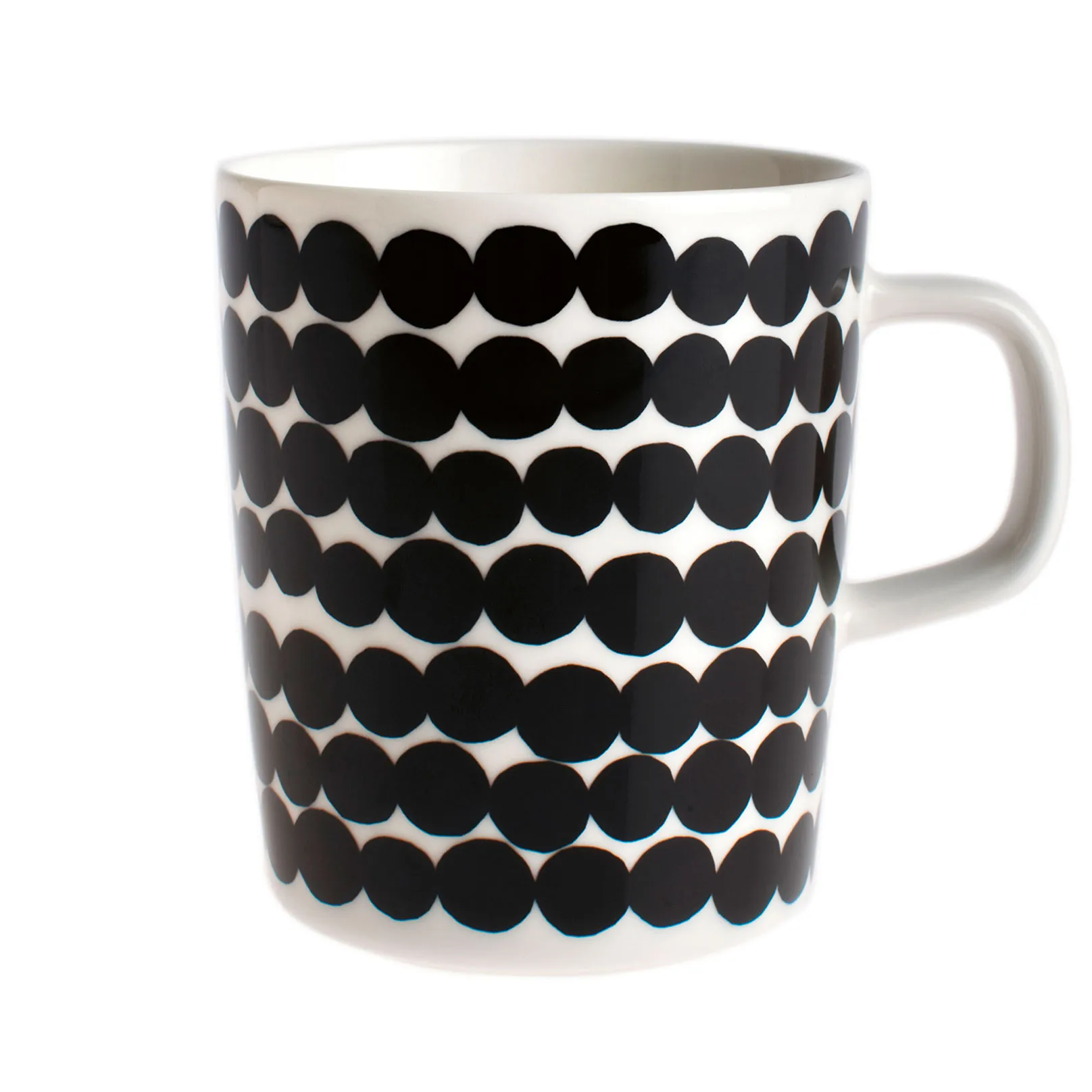 Räsymatto kubek 250 ml, czarny i biały Marimekko