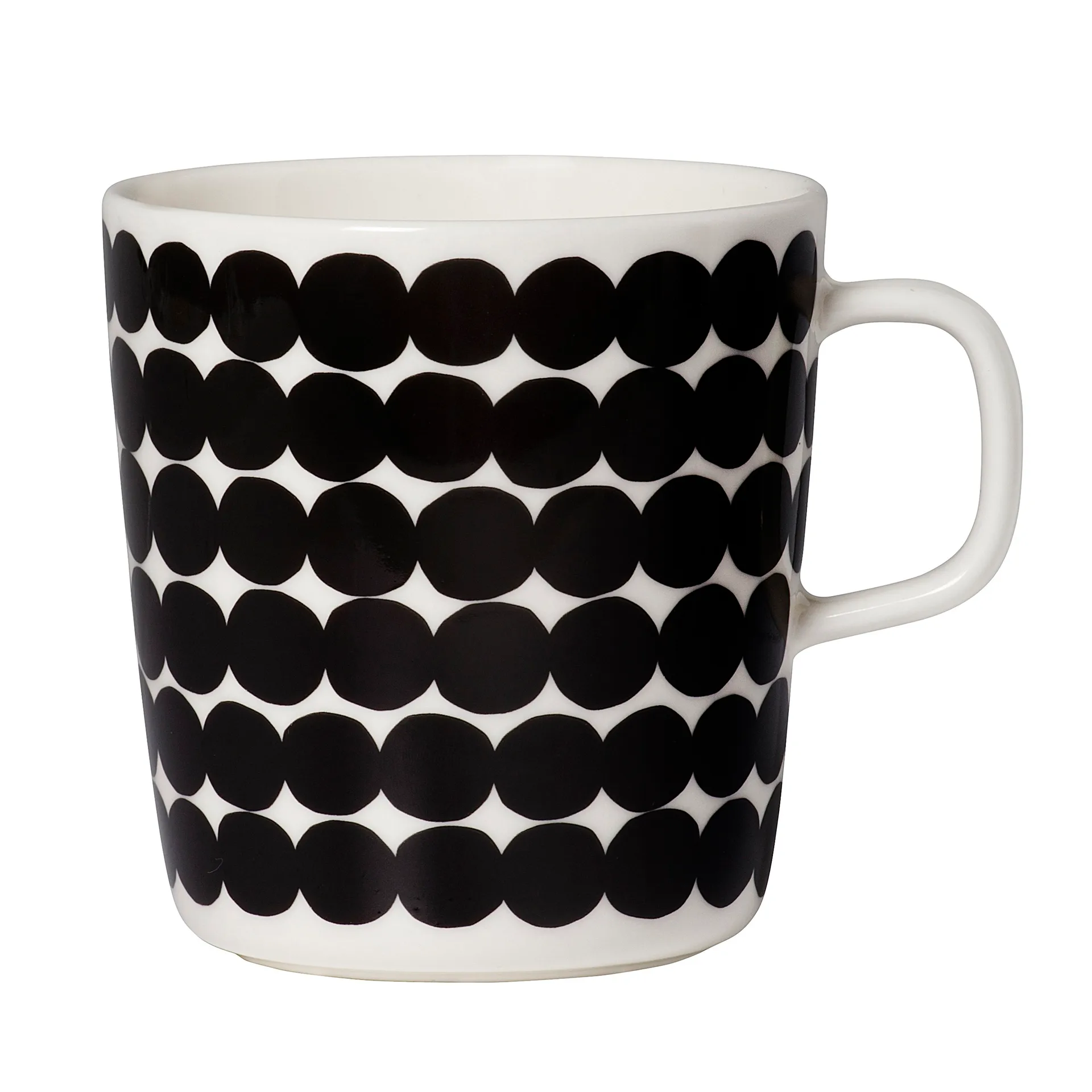 Räsymatto kubek 400 ml, czarno-biały Marimekko