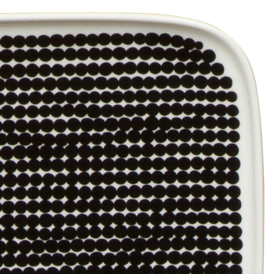 Räsymatto podstawka, czarno-biały Marimekko