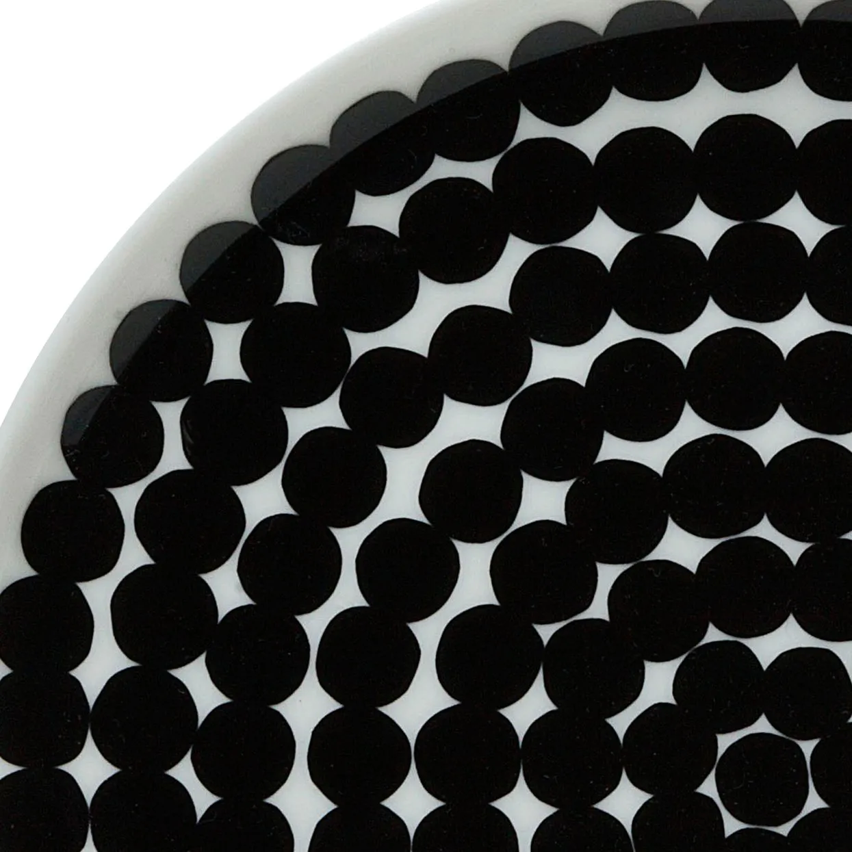 Räsymatto talerz 20 cm, 6-pak czarno-biały,  Marimekko