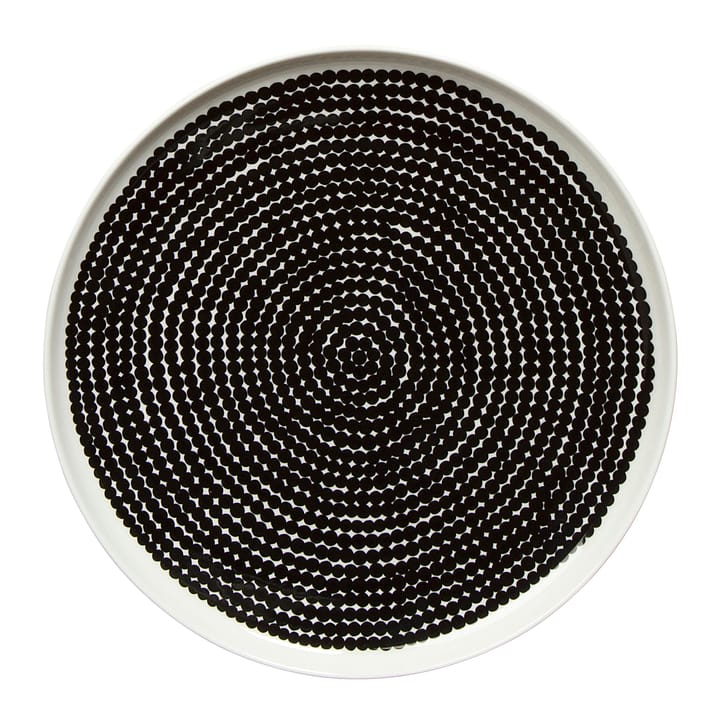 Räsymatto talerz - czarno biały - Marimekko