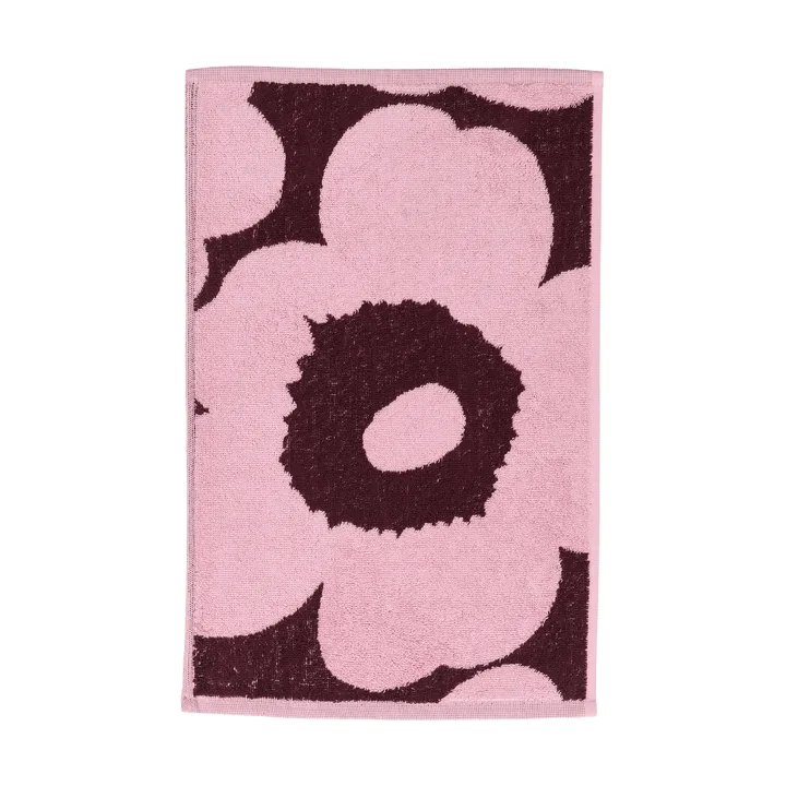 Ręcznik gościnny Unikko 30x50 cm - Śliwkowo-różowy - Marimekko
