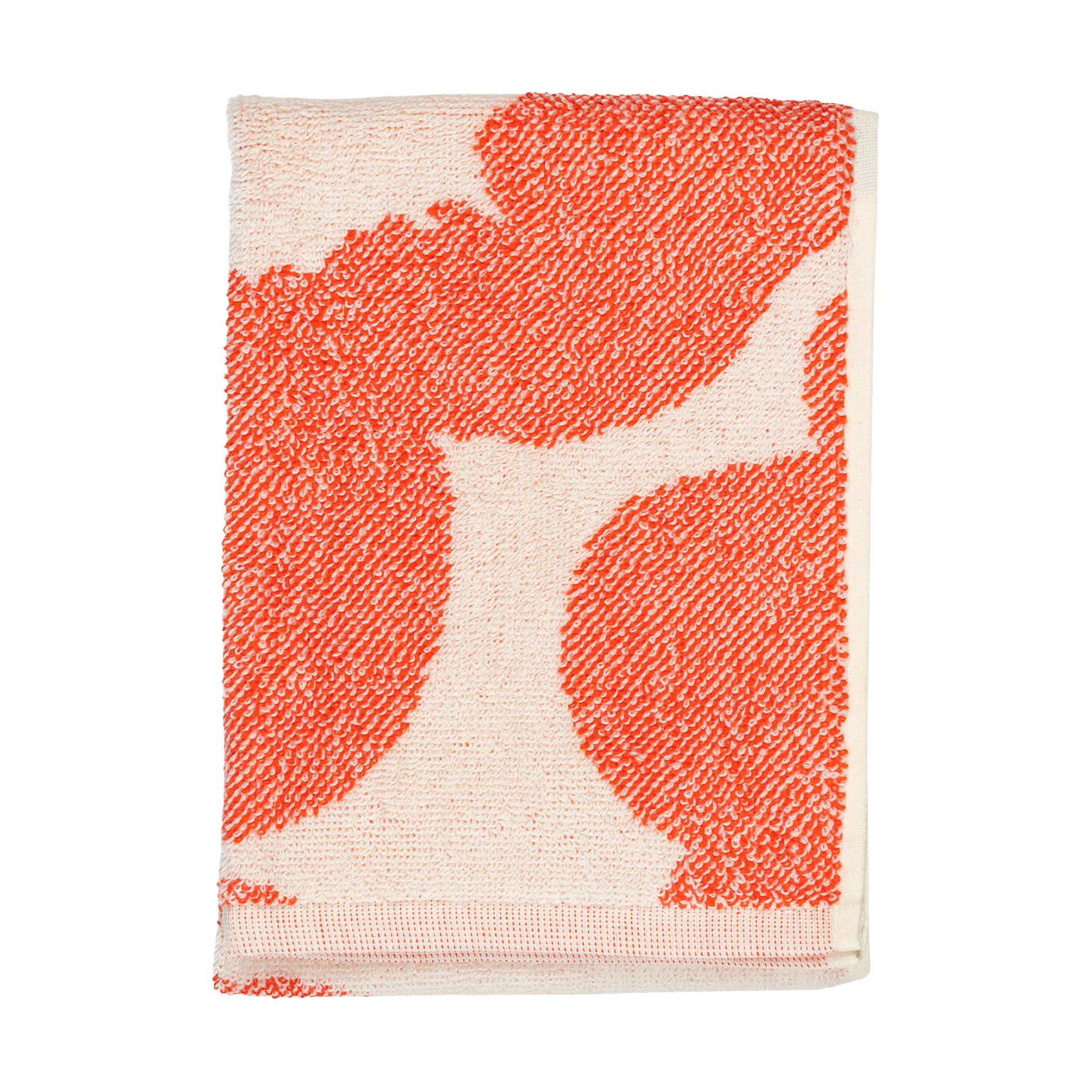 Ręcznik gościnny Unikko 32x50 cm, Off white-orange red Marimekko