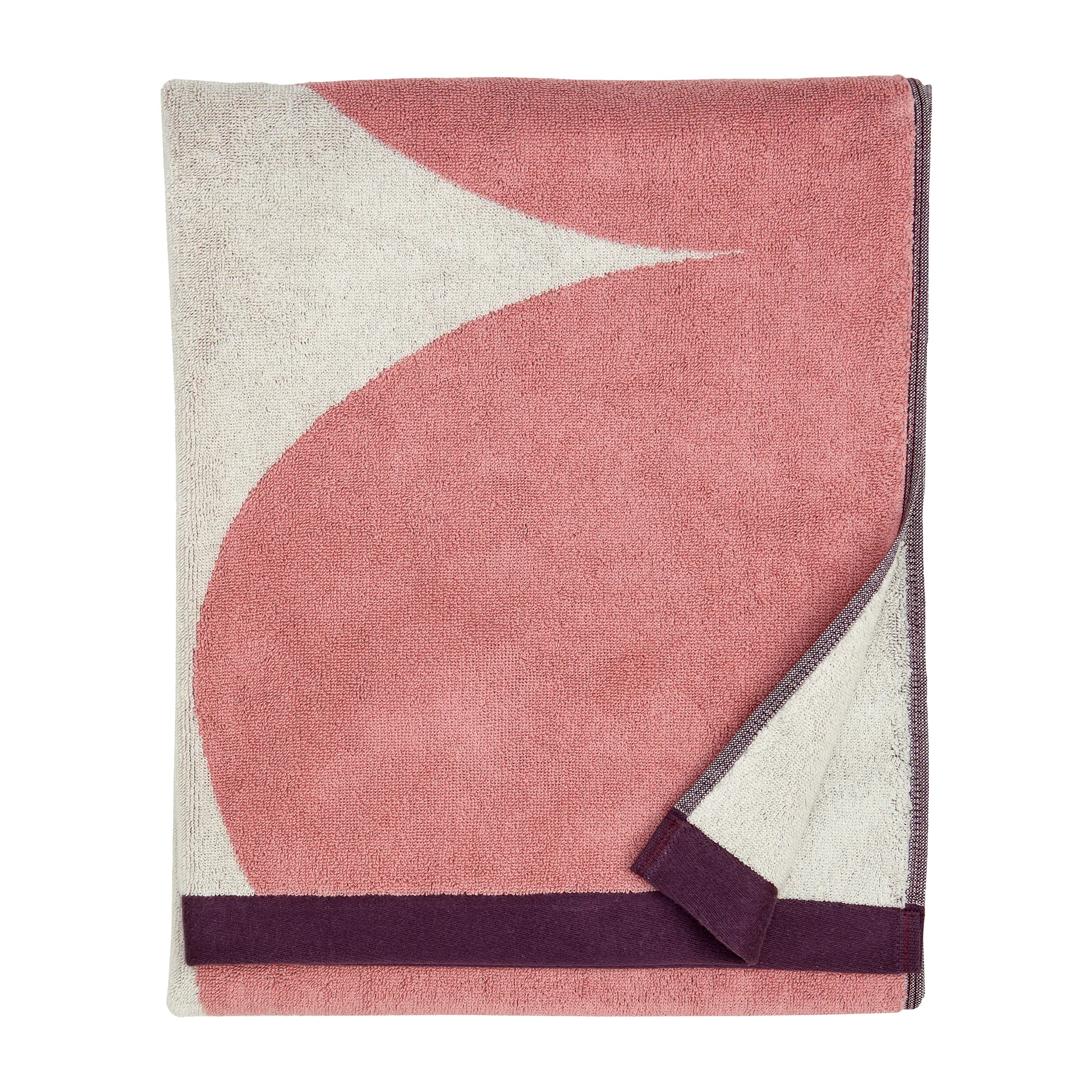 Ręcznik Härkä 150x70 cm, biały-różowy-czerwony Marimekko