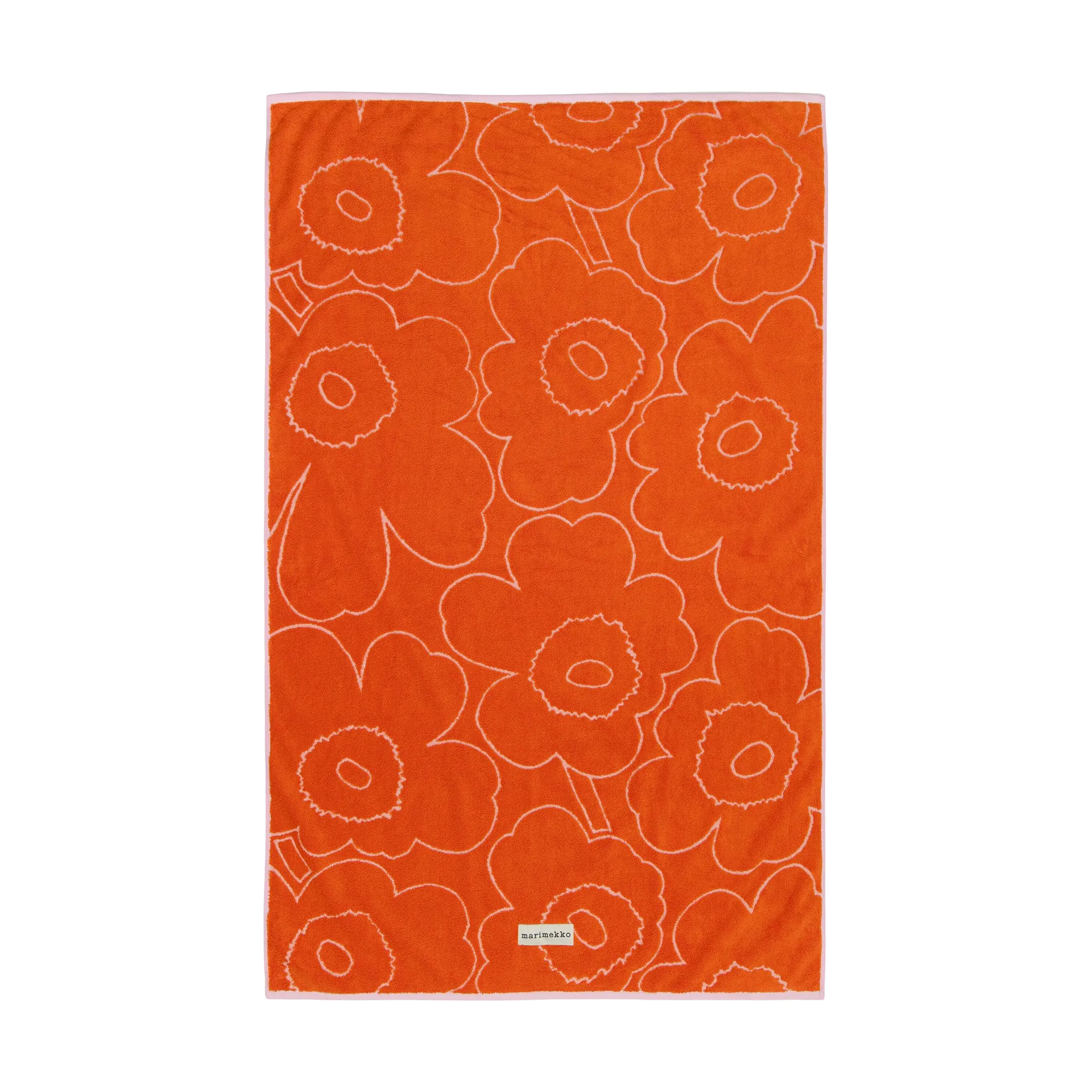 Ręcznik kąpielowy Piirto Unikko 100x160 cm, Burnt orange-pink Marimekko