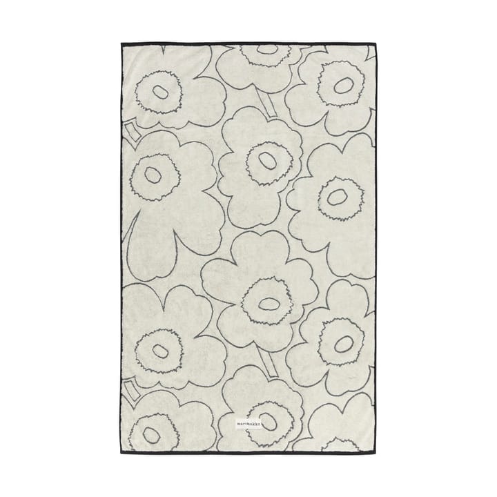 Ręcznik kąpielowy Piirto Unikko 100x160 cm - Ivory-black - Marimekko