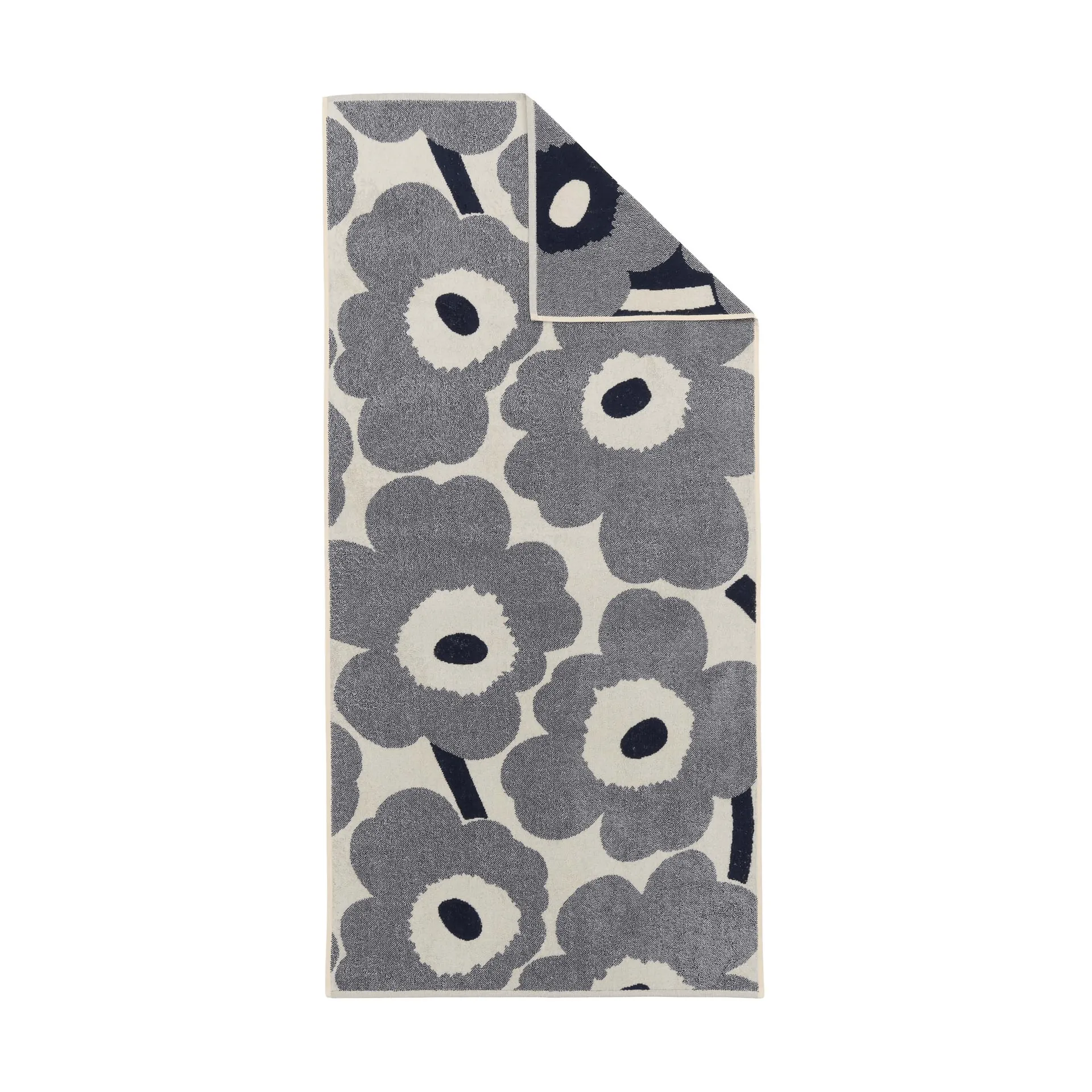 Ręcznik kąpielowy Unikko 70x150 cm, Off white-blueberry Marimekko