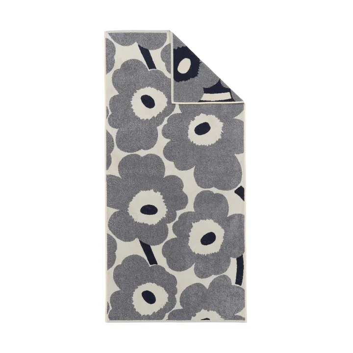 Ręcznik kąpielowy Unikko 70x150 cm - Off white-blueberry - Marimekko