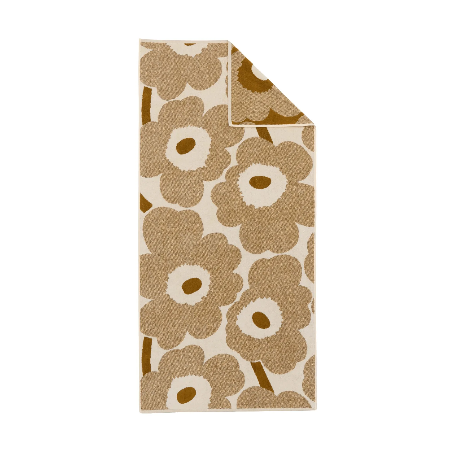 Ręcznik kąpielowy Unikko 70x150 cm, Off white-brązowy Marimekko