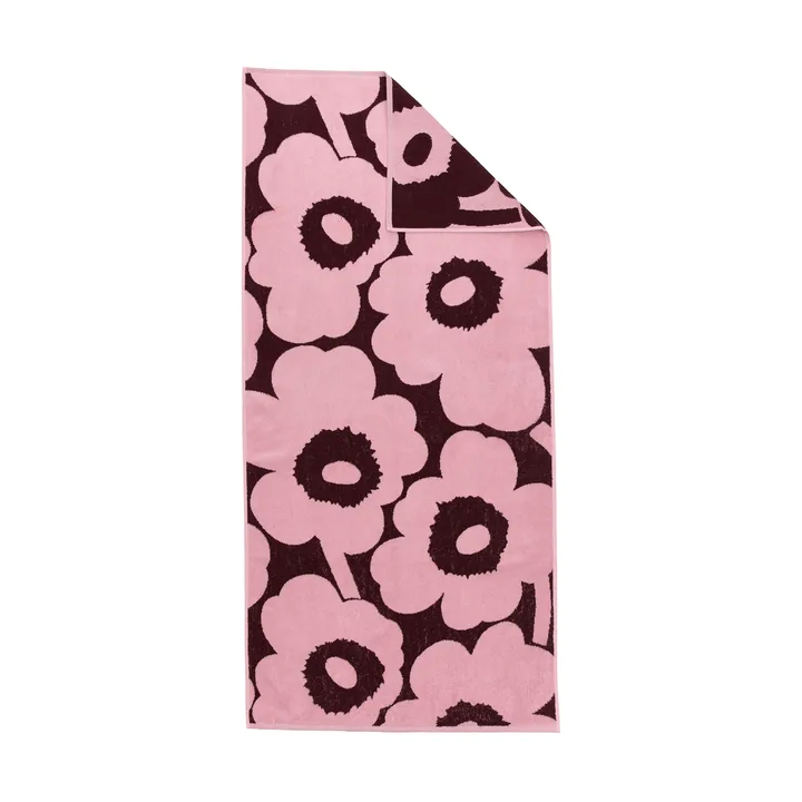 Ręcznik kąpielowy Unikko 70x150 cm - Śliwkowo-różowy - Marimekko
