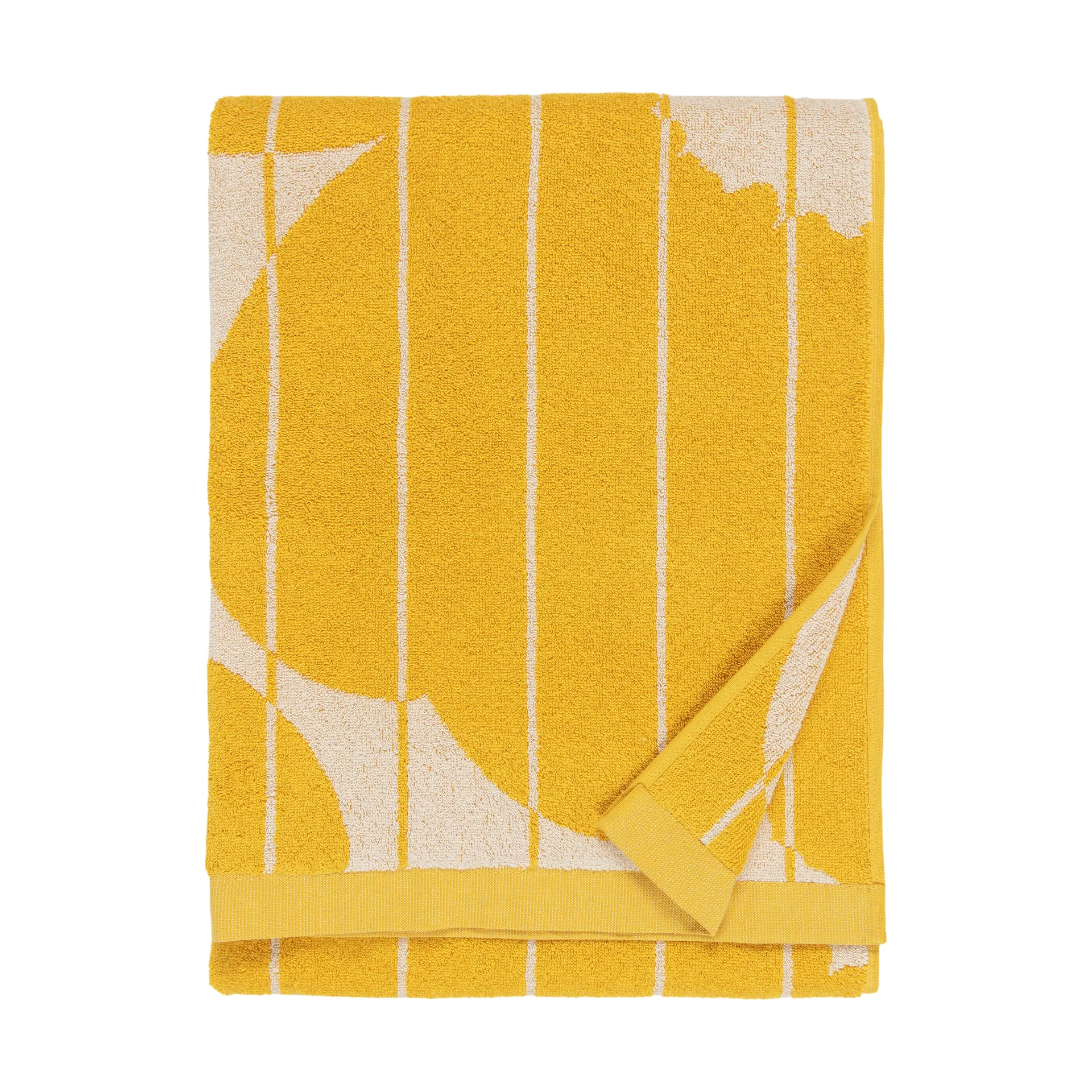 Ręcznik kąpielowy Vesi Unikko 70x150 cm, Spring yellow-ecru Marimekko