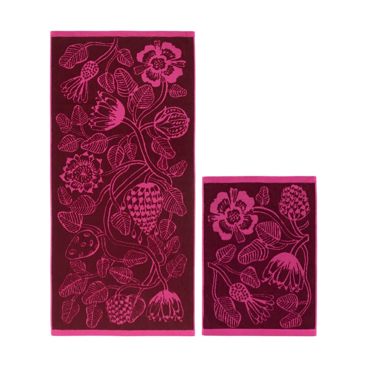 Ręcznik Tiara 2 części - Burgundy-pink - Marimekko