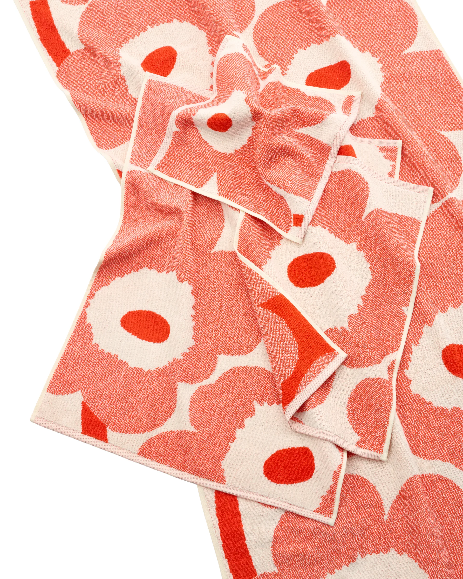 Ręcznik Unikko 50x70 cm, Off white-orange red Marimekko