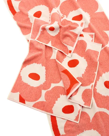 Ręcznik Unikko 50x70 cm - Off white-orange red - Marimekko