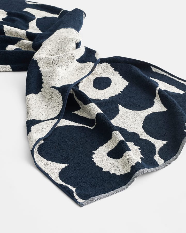 Ręcznik Unikko granatowo-biały, 70x150 cm Marimekko