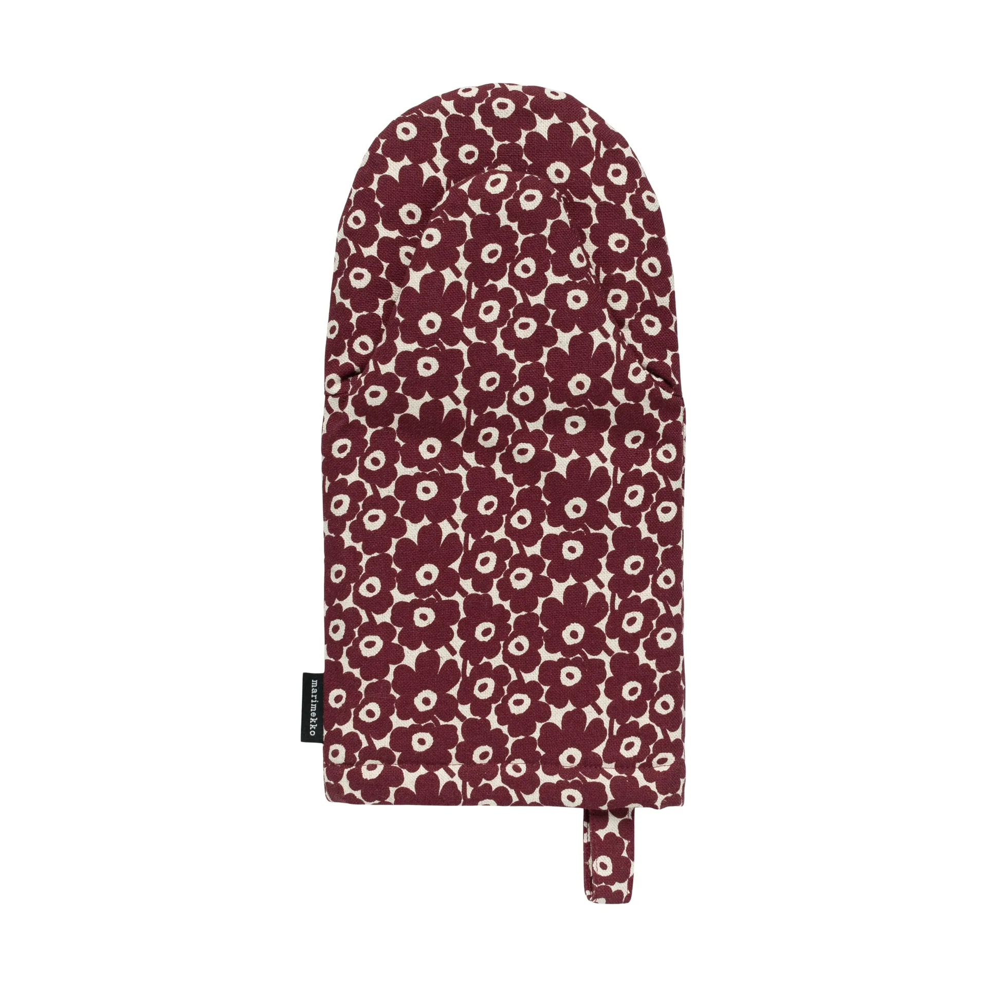 Rękawica kuchenna Pikkuinen Unikko, Linen-burgundy Marimekko