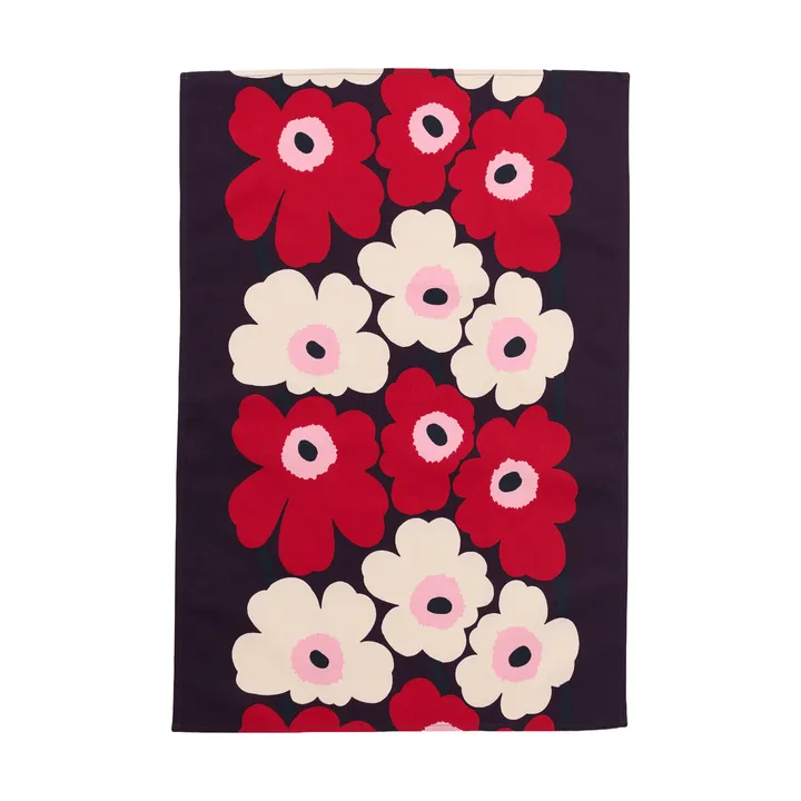 Ścierka kuchenna Unikko 47x70 cm - Plum-cranberry-off white-rose - Marimekko