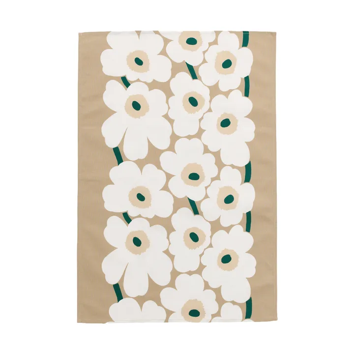 Ścierka kuchenna Unikko 47x70 cm - Sand-white-hay-emerald - Marimekko
