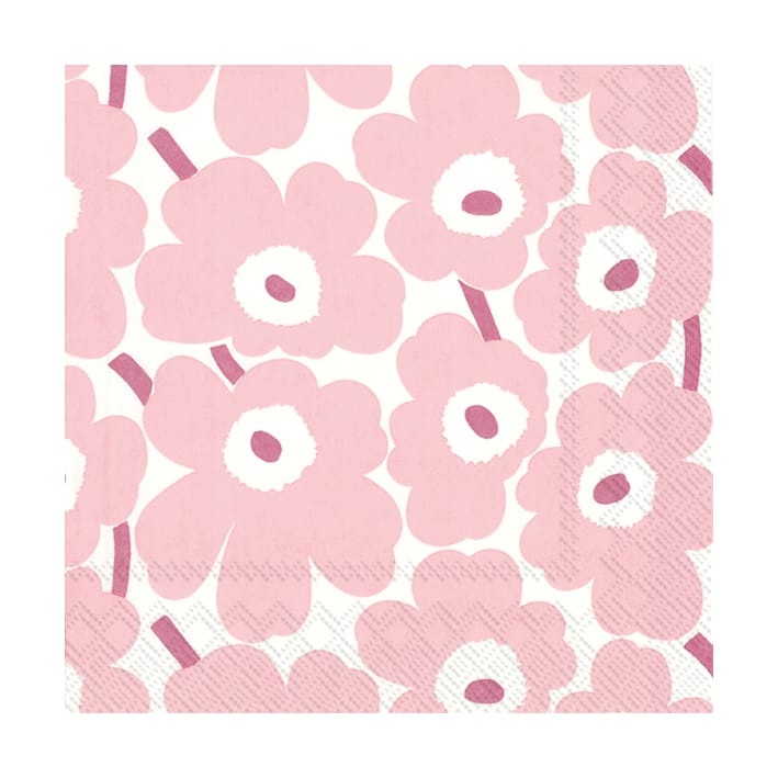 Serwetki Mini Unikko 20 szt - Jasnoróżowy - Marimekko