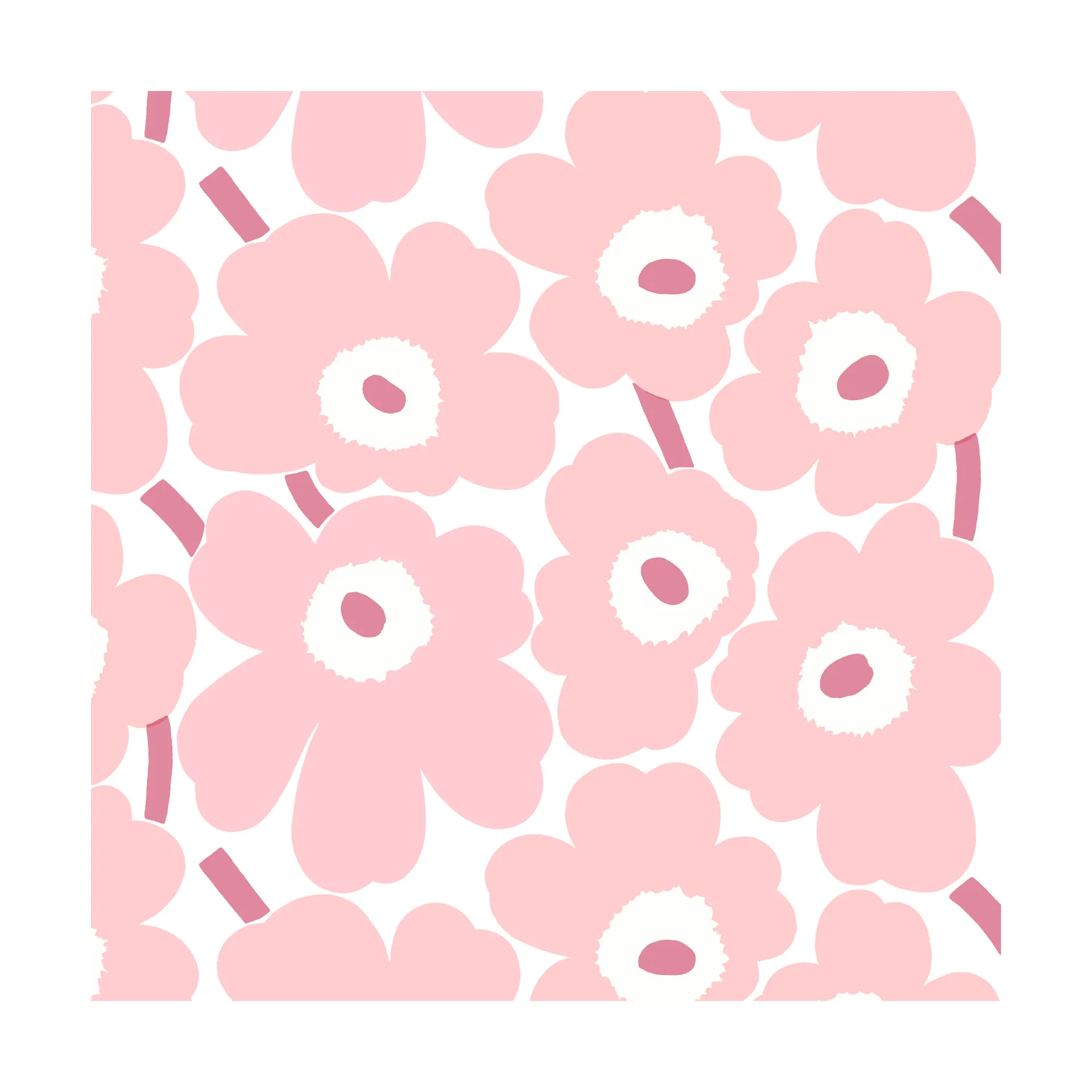 Serwetki Mini Unikko 20 szt, Light Pink Marimekko