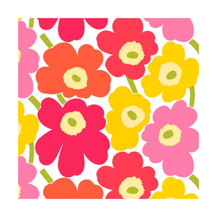 Serwetki Mini Unikko 20 szt - Pink-yellow - Marimekko
