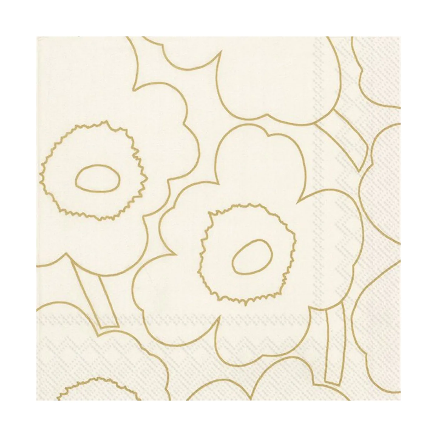 Serwetki Piirto Unikko 33x33 cm 20 szt., Gold Marimekko