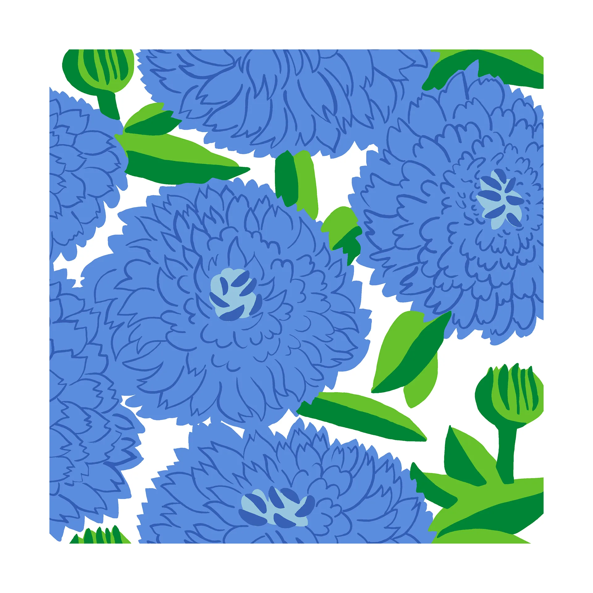 Serwetki Primavera 33x33 cm 20 szt., Blue Marimekko