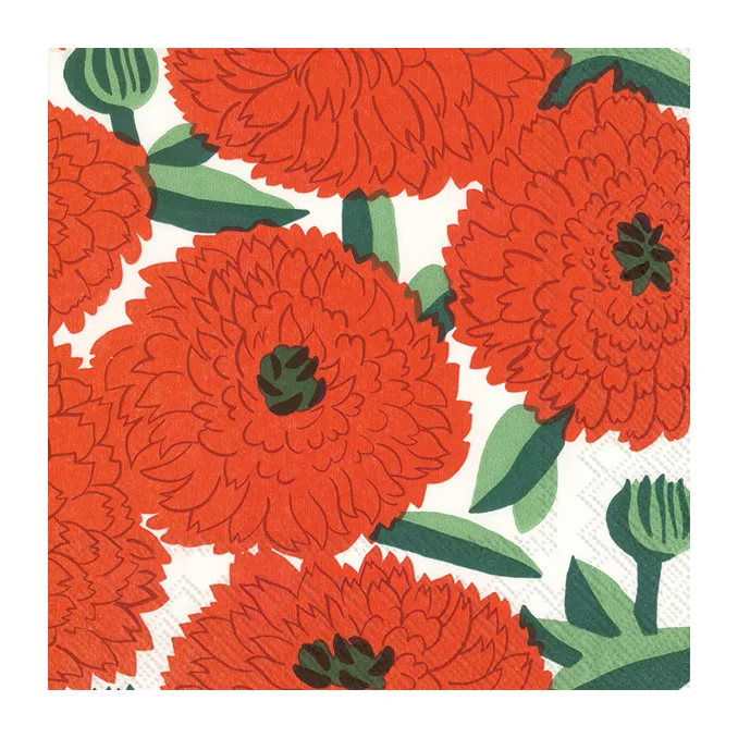Serwetki Primavera 33x33 cm 20 szt., Czerwony Marimekko